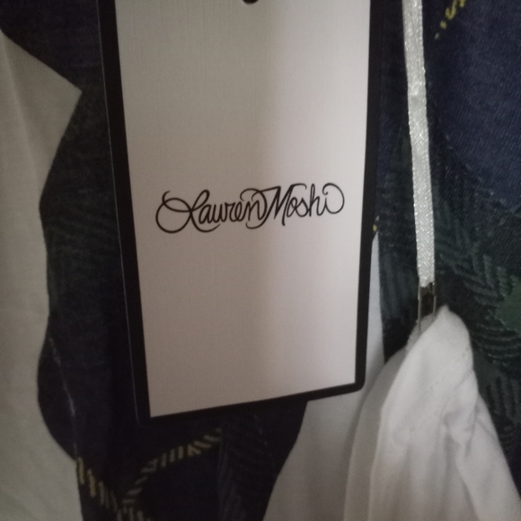 Lauren Moshi plaid bow withe bell sleeve NWT - Picture 5 of 9